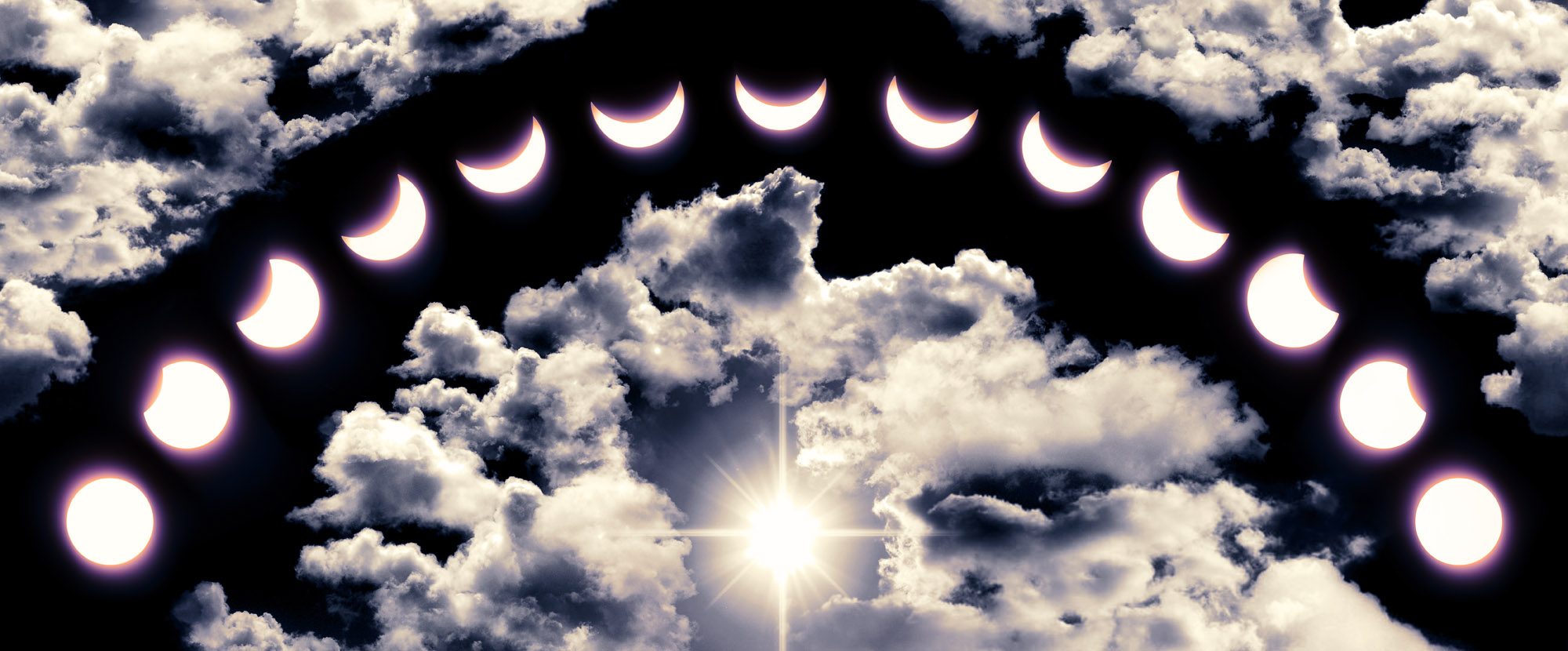 Eine Komposition der Sonnenfinsternis 2015